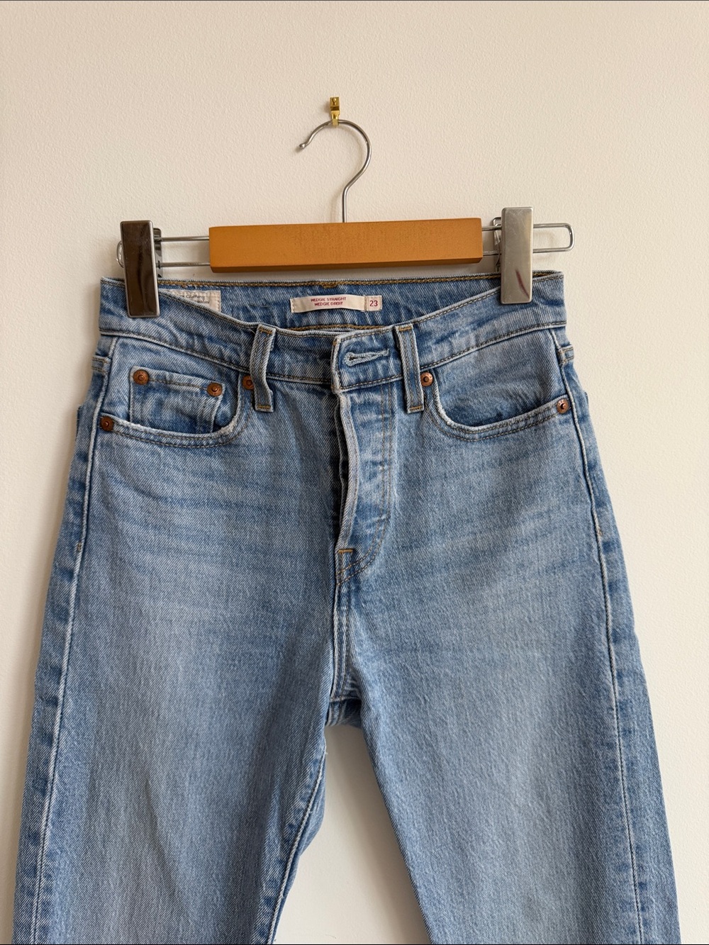 Levi's Light Blue Wedgie Straight Leg Jeans - never worn